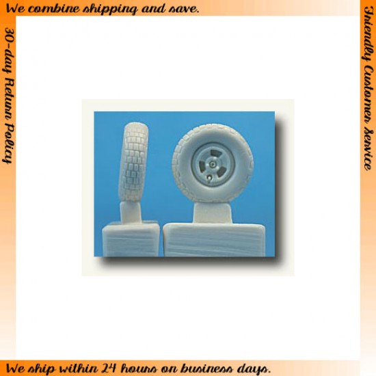 1/48 Supermarine Spitfire 3-Spoke Wheels, Block Tread