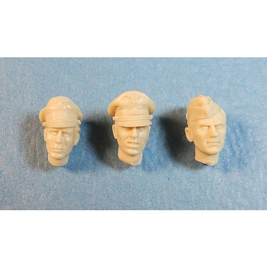 1/32 Luftwaffe Pilot Heads Set #1 1939-1945 (3 Heads)
