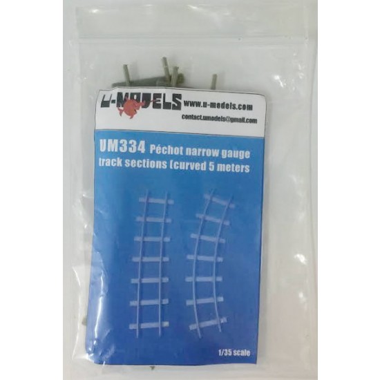 1/35 Curved Pechot Narrow Gauge Track Section (2 different radius, length: 5 meters)
