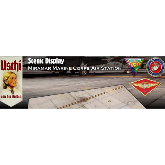 1/48 Diorama Scenic Display - Miramar Marine Corps Air Station (Tarmac sheet, 3x A4)