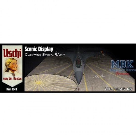 1/72 Diorama Scenic Display - Compass Swing Ramp for Props/Jets #Circular