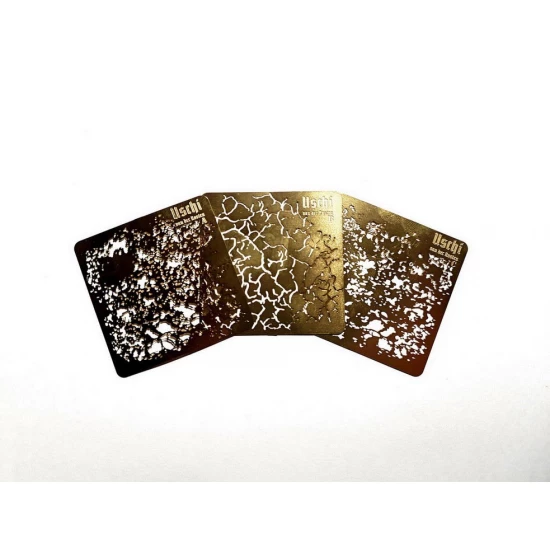 Trinity #2 Splatter Stencil Airbrush Stencil Set (3 sheets, 6x6cm/2x2 inches)
