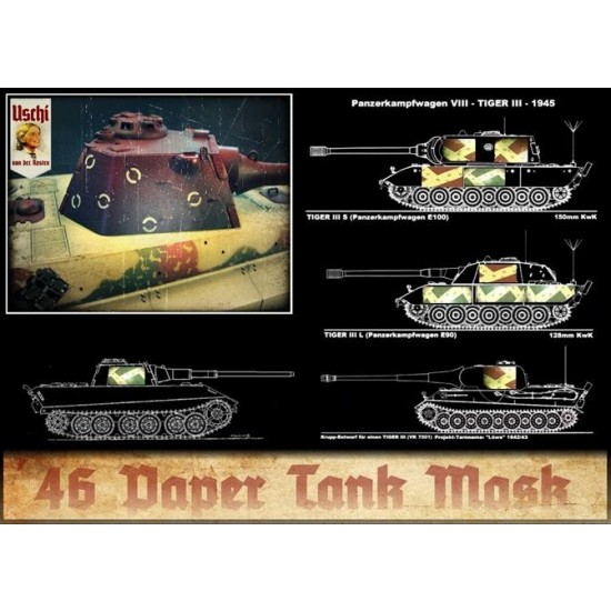 German Late War "Paper Tank Masks" - "Split Ring" Camo for 1/48 scale