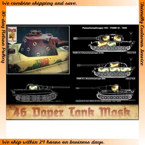 German Late War "Paper Tank Masks" - "Split Ring" Camo for 1/35 scale
