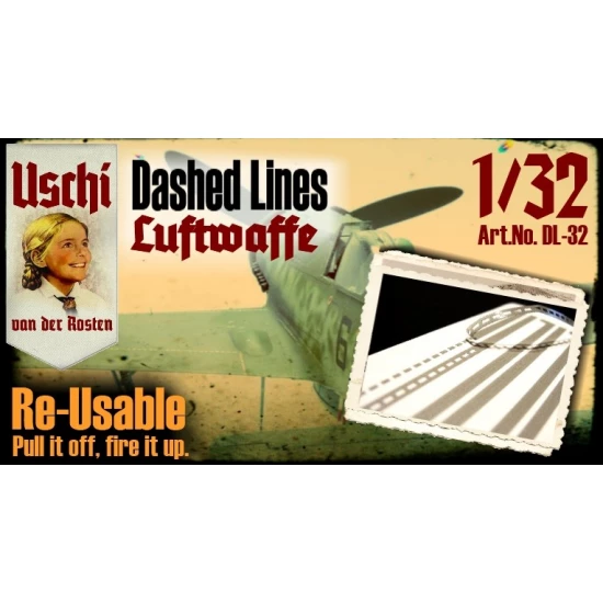 1/32 WWII "No walk" Luftwaffe Dashed Lines Masking set
