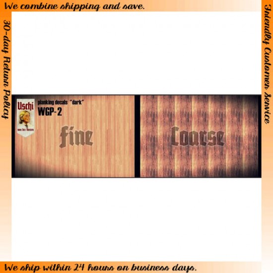 Dark Wood Grain Planking Decals for 1/35-1/48 Floor, Vehicles, Aircrafts...(2 sheets)