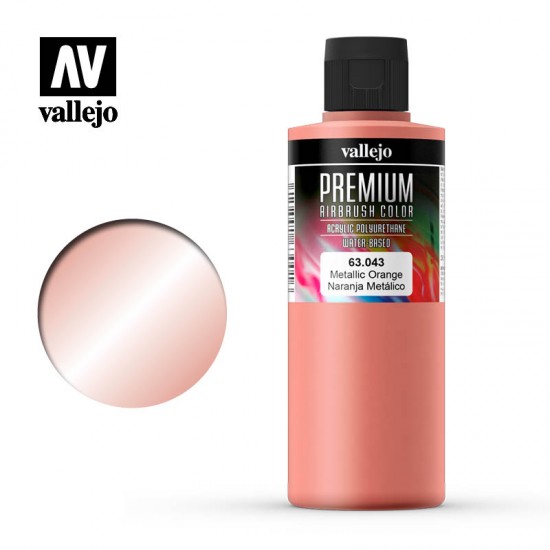 Premium Colour Acrylic Paint - Metallic Orange (200ml/6.76 fl.oz)