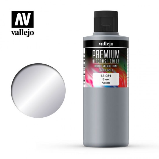 Premium Colour Acrylic Paint - Steel (200ml/6.76fl.oz)