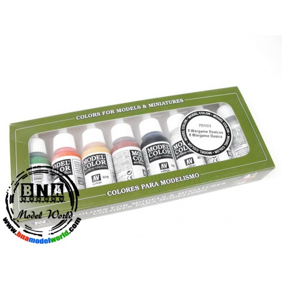 Acrylic Wargame Basic Colour Paint Set (8 x 17ml)