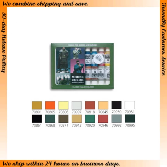 Acrylic Model Colour Paint Set - WWII German Colours (16 x 17ml)