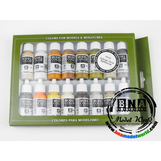 Model Colour Paint Set - Earthtones (16 x 17ml)