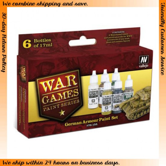 Model Colour Paint Set - WWII Wargames German Armour (6 x 17ml)