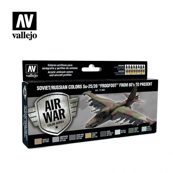 Model Air Acrylic Paint Set - Soviet/Russian Su-25/39 "Frogfoot" 1980- (8 x 17ml)