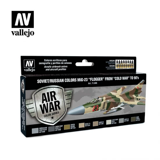 Model Air Acrylic Paint Set - Soviet/Russian MiG-23 "Flogger" 1970-1990 (8 x 17ml)