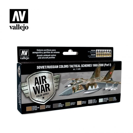 Model Air Acrylic Paint Set - Soviet/Russian Tactical Schemes Part I 1960-2000 (8 x 17ml)
