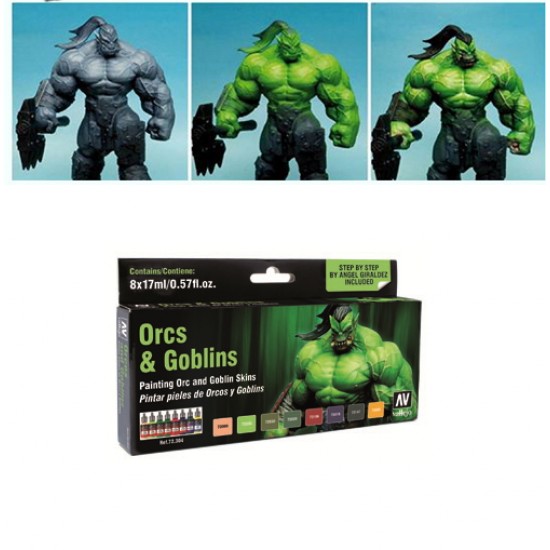 Game Colour Paint Set - Orcs & Goblins (8 x 16ml)