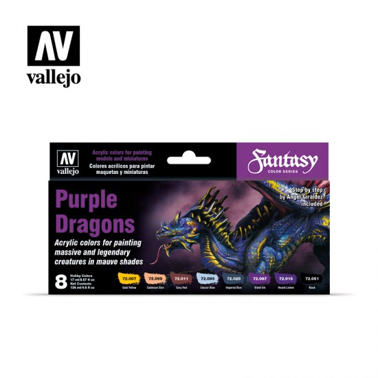 Acrylic Paint Set - Game Color #Purple Dragons (8x 17ml)