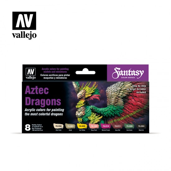Acrylic Paint Set - Game Color #Aztec Dragons (8x 17ml)