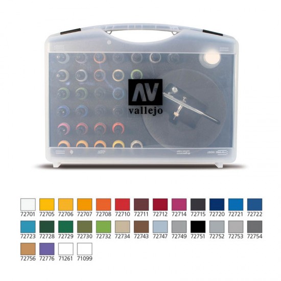 Basic Game Air Colours (28 x 17ml) & Airbrush