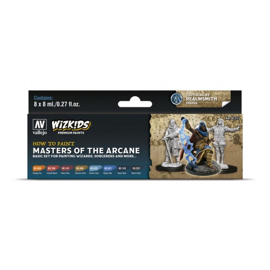 Acrylic Paint Set - Wizkids Premium #Masters of the Arcane (8x 8ml/0.27fl.oz.)