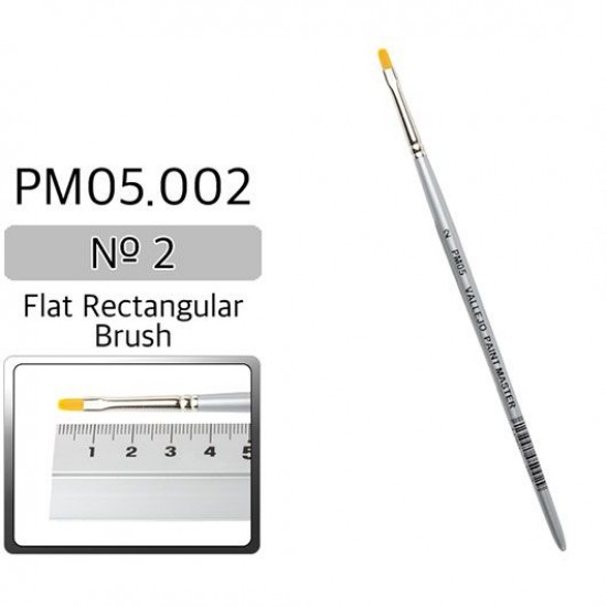 Flat Rectangular Paint Brush No. 2 Toray Vallejo PM05002