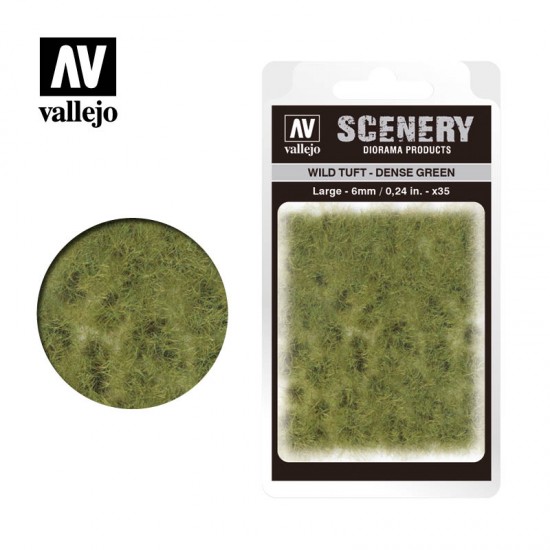 Wild Tuft - Dense Green (large: 6mm/0.24in, 35pcs)