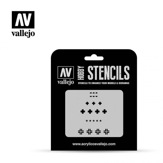 Masking Stencils for 1/35 WWII Assorted German Tank Early Cross Markings