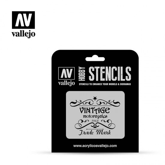 Masking Stencils for 1/35 Vintage Motorcycles Repair Workshop Sign