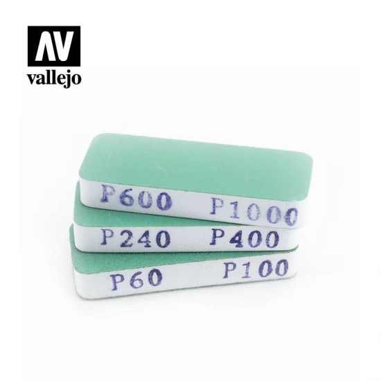Flexi Sander Dual Grit #60/100, #240/400, #600/1000 (80 x 30 x 12mm, 3pcs)
