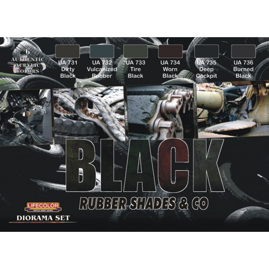Shades of Black Colour set (22ml x 6)