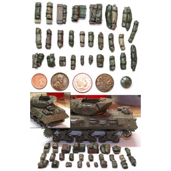 1/48 Tents, Tarps & Crates #3 (27 pieces, 5 Crates & 22 Rolls)