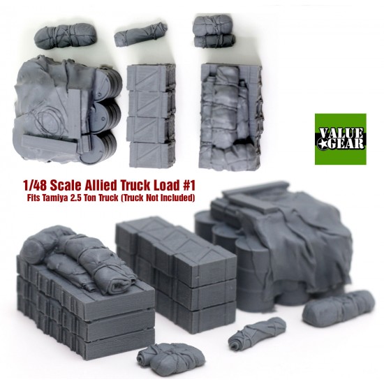 1/48 Allied 2.5 Ton Truck Load Stowage Set #1 for Tamiya kits