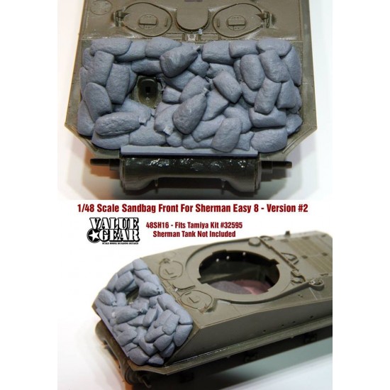 1/48 Sherman Easy 8 Sandbag Front Version #2 for Tamiya kit #32595