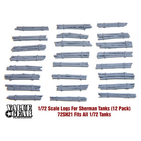 1/72 Sherman Tanks Logs (24 bundles in 12 sets)