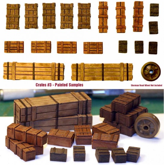 1/35 Universal/Generic Wooden Crates #3 (19pcs)