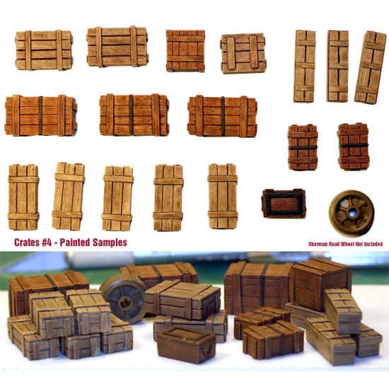 1/35 Universal/Generic Wooden Crates #4 (22pcs, 8 styles)