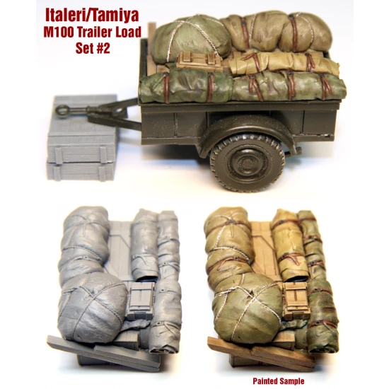 1/35 WWII US M100 1/4 Ton Trailer Load Set #2 for Tamiya/Italeri kit