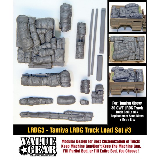 1/35 Long Range Desert Group Truck Loads Set #3 for Tamiya Chevy 30 CWT LRDG (15pcs)