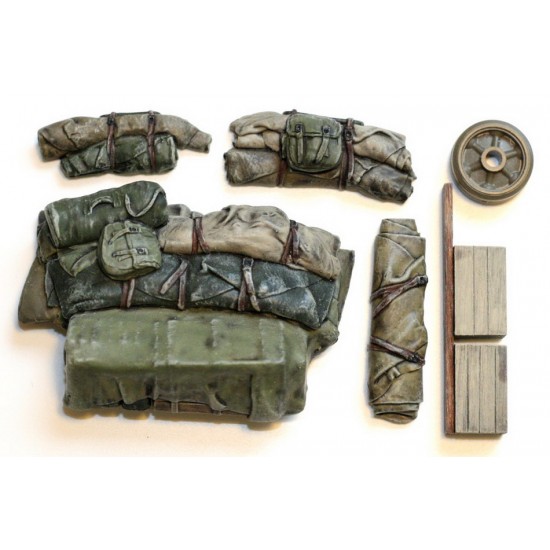 1/35 Sherman Engine Deck & Stowage Set #4 (5 pieces, road wheel Not Included)