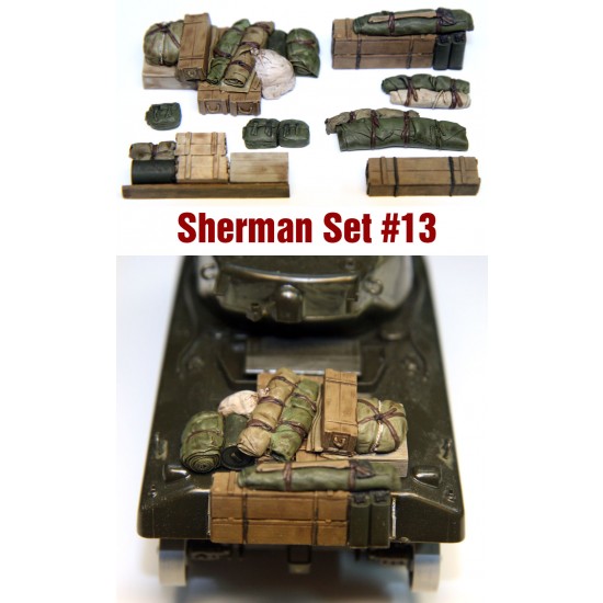 1/35 WWII Sherman Engine Deck & Stowage Set #13 (8pcs)