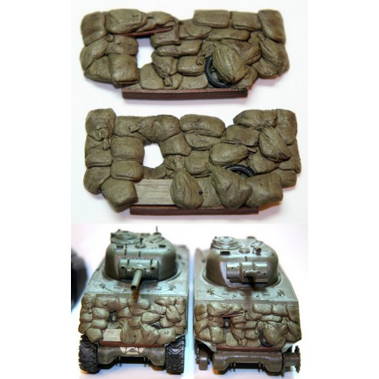 1/35 Sherman M4A3 Sandbag Fronts (2 pack) Set 2 for Tamiya kit #35250/35251