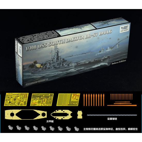1/700 USS South Dakota Battleship BB-57 1944 [Professional Edition]