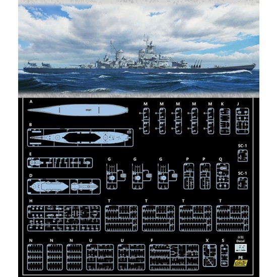 1/700 USS New Jersey BB-62 1945 [Standard Edition]
