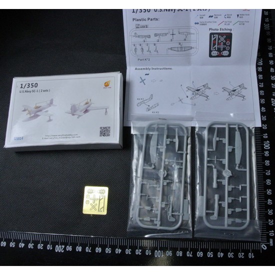 1/350 USN Curtiss SC-1 Seahawk Scout Seaplane (4 aircrafts)