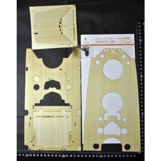 1/250 Japanese Battleship Yamato Wooden Deck for ARII Plastic Model