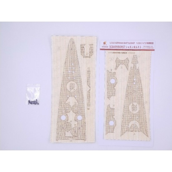 1/350 German "Scbarnborst" Battle Cruiser Wooden Deck for Dragon kit #1040