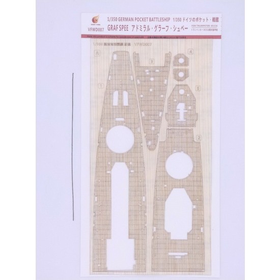 1/350 German "Admiral Graf Spee" Pocket Battleship Wooden Deck for Trumpeter kit #05361