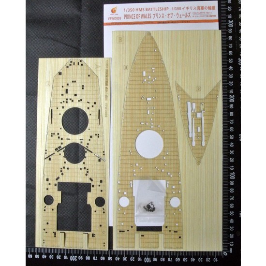 1/350 HMS Prince of Wales Battleship Wooden Deck for Tamiya kits #78011