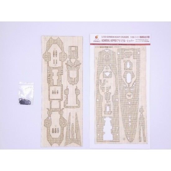 1/350 German "Admiral Hipper" Heavy Cruiser Wooden Deck for Trumpeter kit #05317