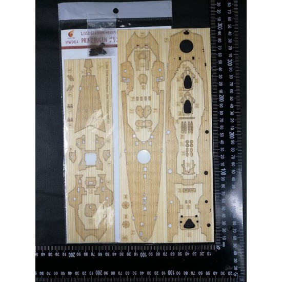 1/350 German Cruiser Prinz Eugen Heavy Cruiser Wooden Deck for Trumpeter kit #05313